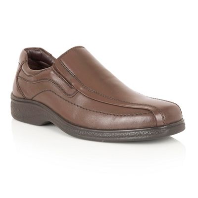 Lotus Since 1759 Brown leather 'Hayes' slip on loafers